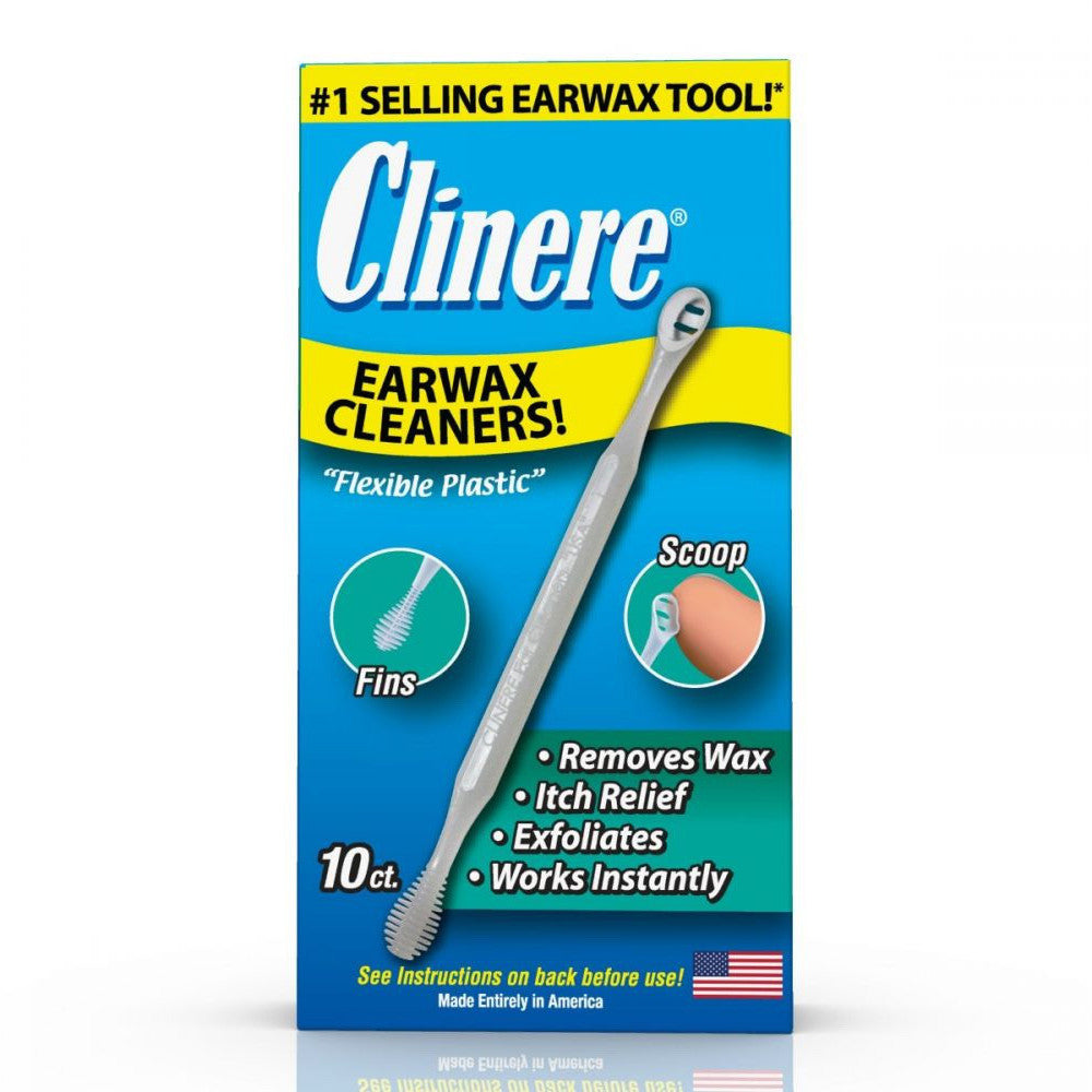 Clinere Personal Flexible Ear Cleaners, Remove Wax, 10 Ea